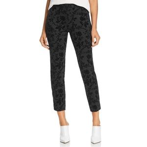 Le Gali Carrol Floral Velvet Appliqué Ankle Pants